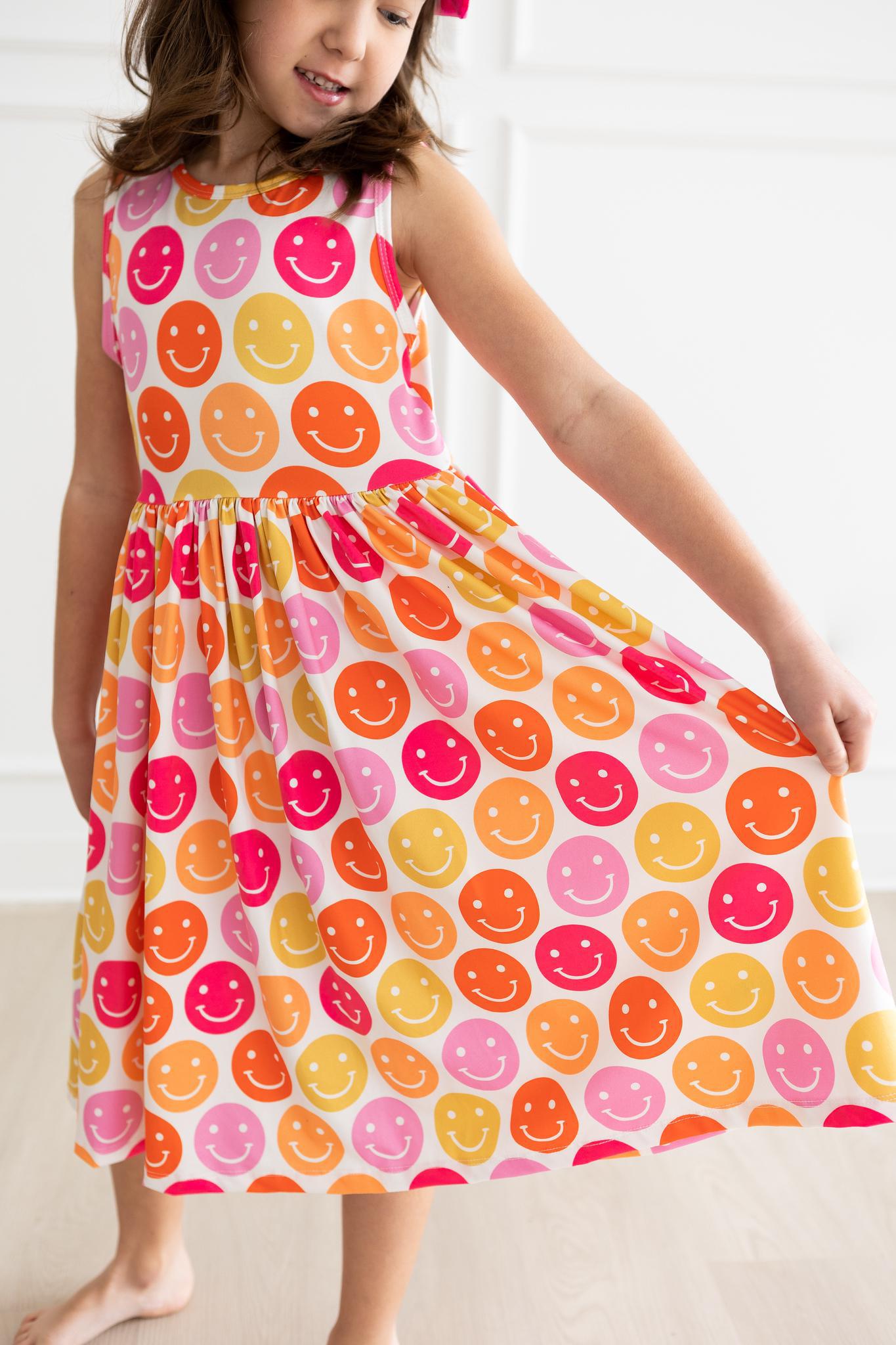 Mila & Rose:  Don't Worry, Be Hippy Tank Twirl Dress