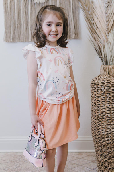 Mila & Rose:  Over the Rainbow S/S Ruffle Tee