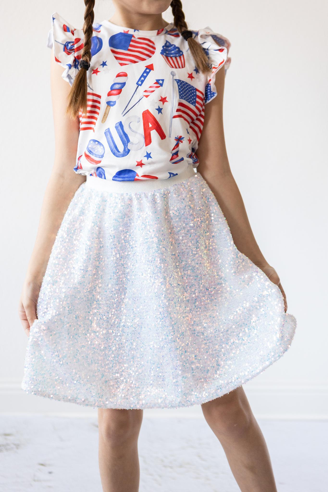 Mila & Rose:  SALE Disco Sequin Twirl Skirt