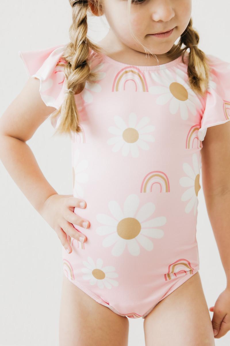 Mila & Rose:  You are My Sunshine S/S Flutter Sleeve Leotard