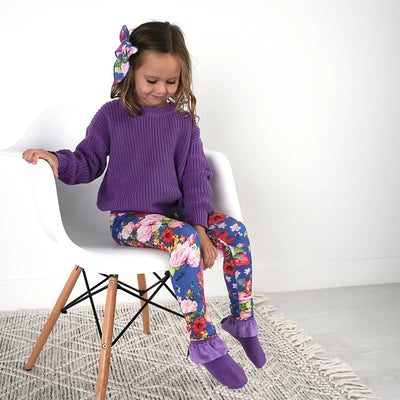 Gigi and Max Sweater: Solid Purple