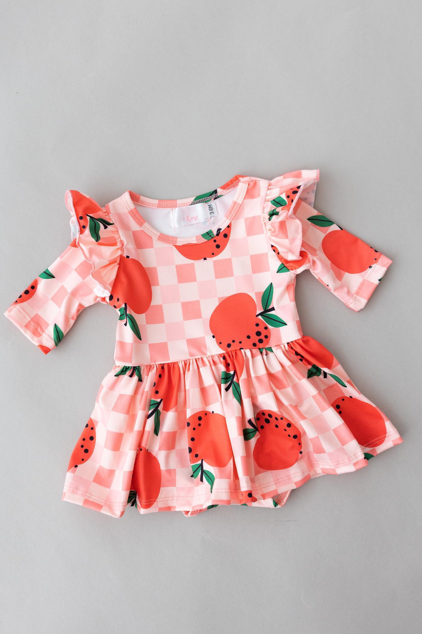 Mila & Rose:  SALE Apple Orchard Twirl Flutter Bodysuit