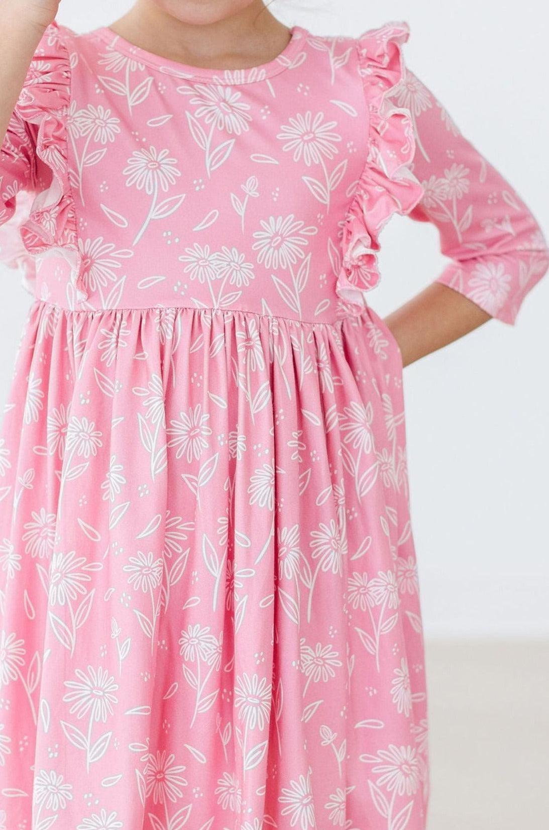 Mila & Rose:  Dahlia Doodles Ruffle Twirl Dress