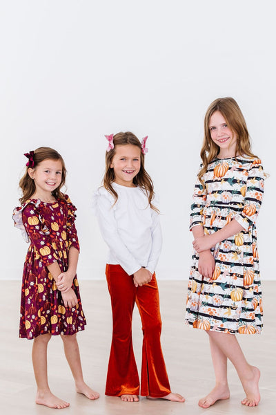 Mila & Rose:  Pumpkins & Peonies Twirl Dress