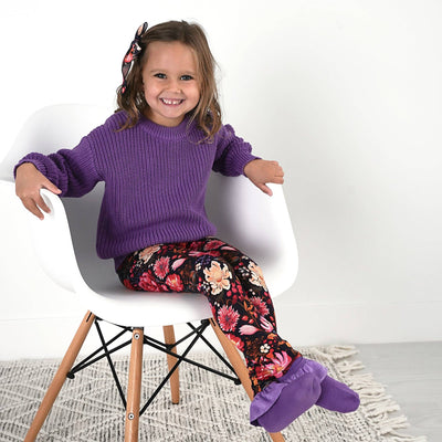 Gigi and Max Ruffle Socks: Purple