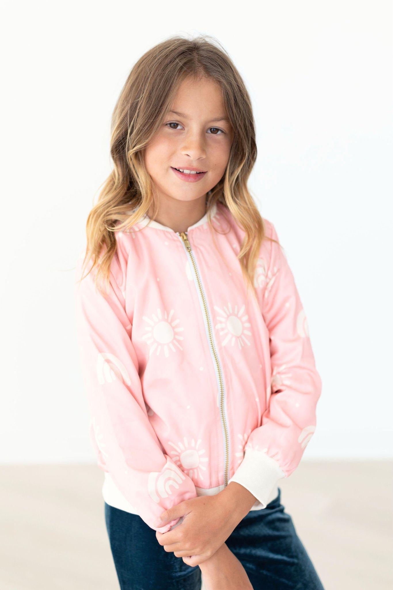 Mila & Rose:  Soft Pink Sun Satin Jacket