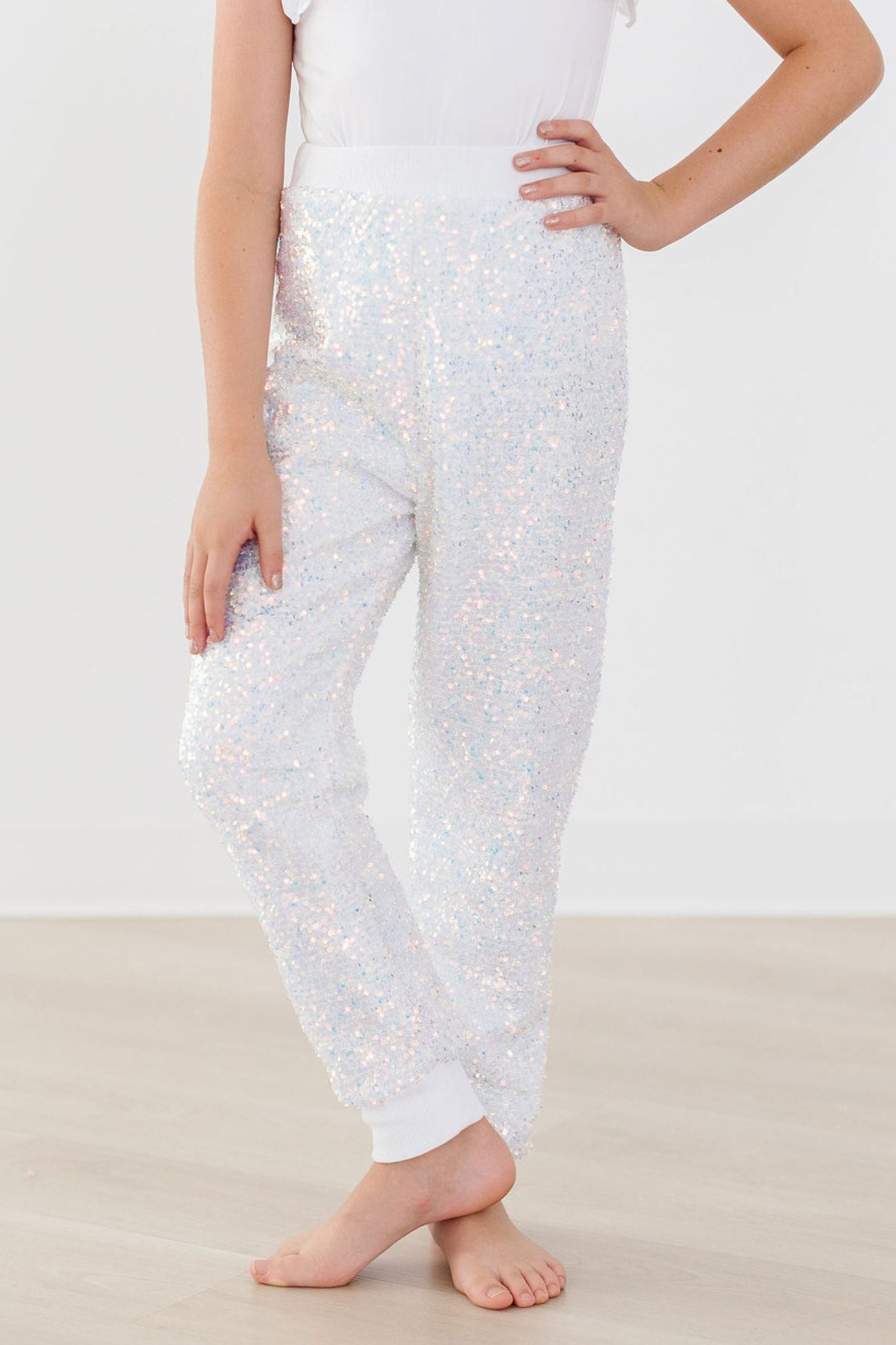 Mila & Rose:  Disco Sequin Joggers