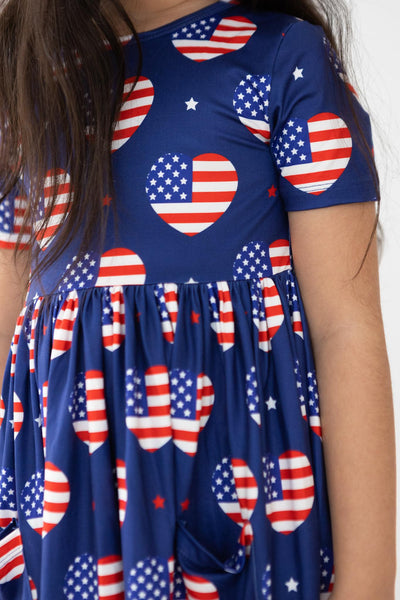 Mila & Rose:  I Heart the USA S/S Pocket Twirl Dress