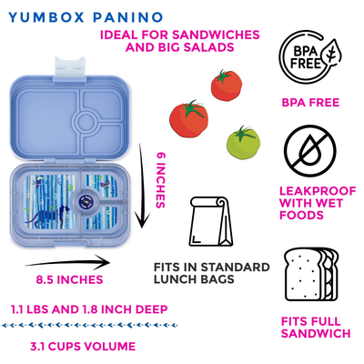 Yumbox Panino: Hazy Blue (Panther Tray)