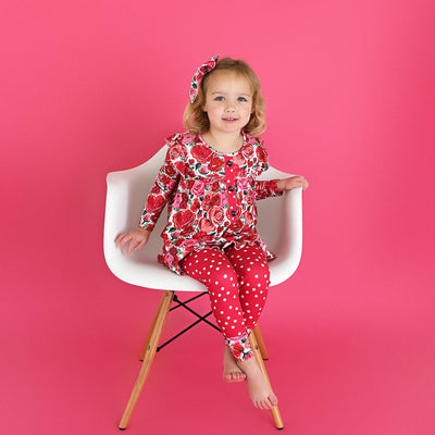 Gigi and Max - Rose Peplum Set Valentines Day