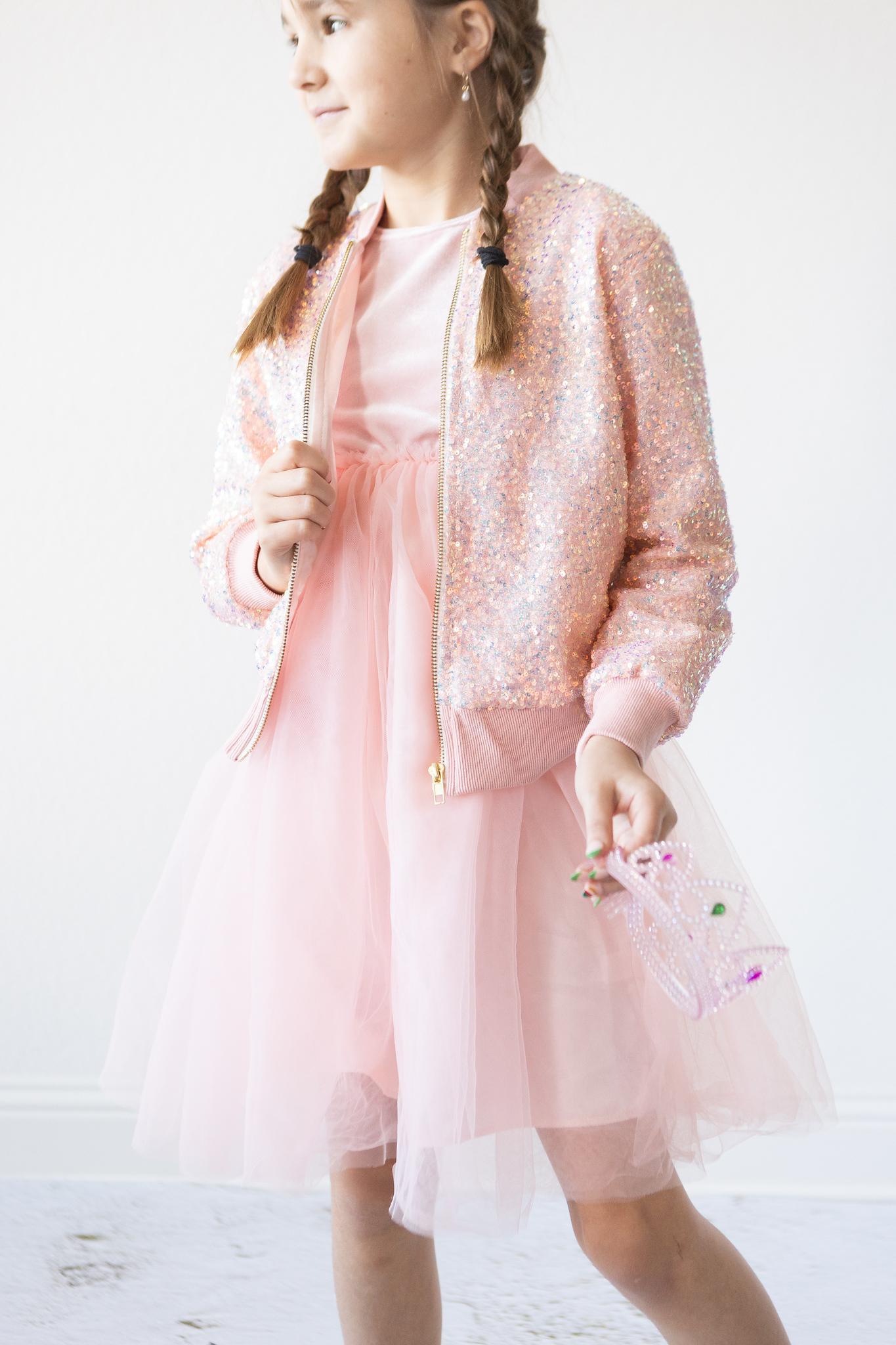 Mila & Rose:  Peach Sequin Jacket