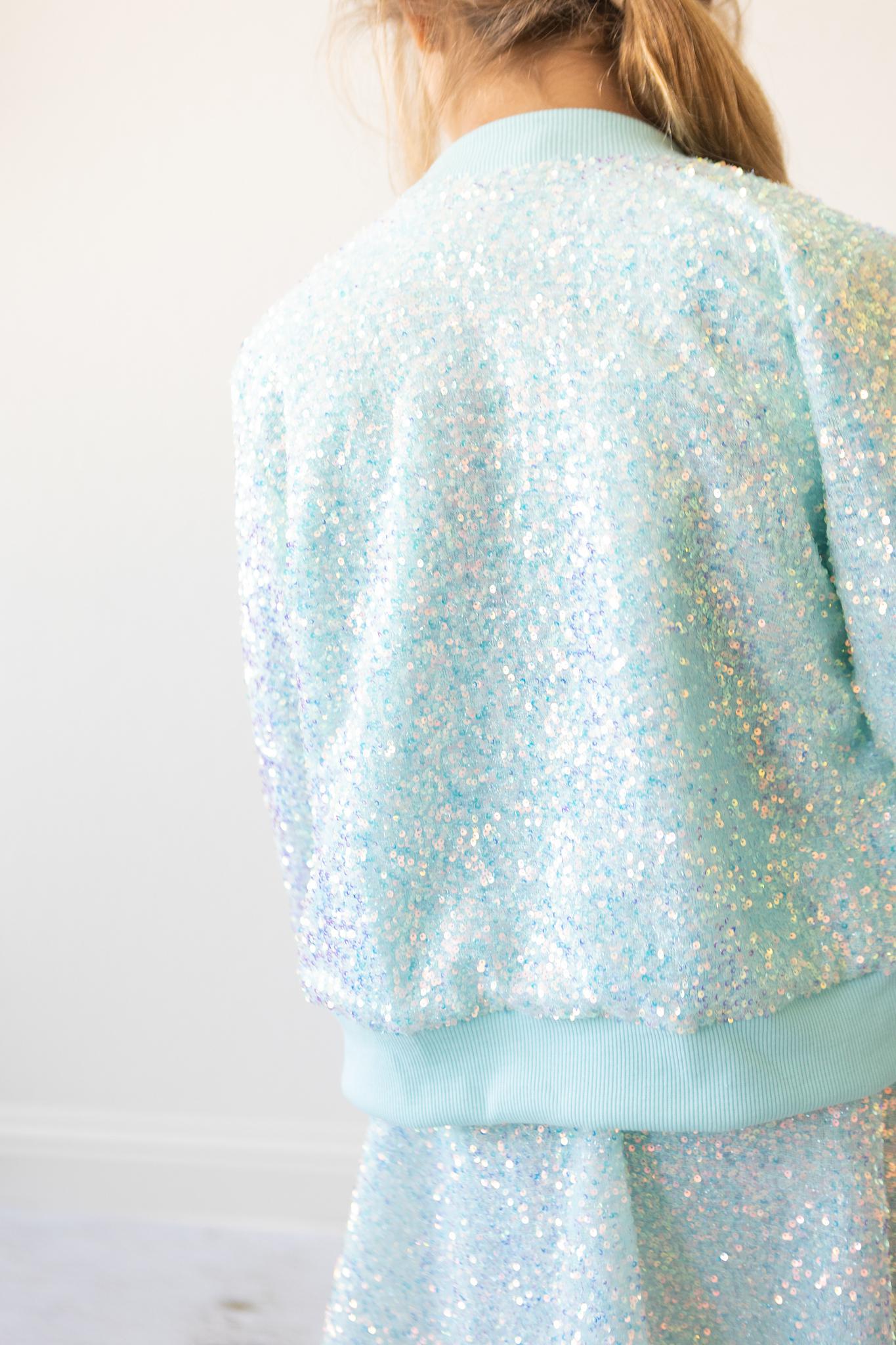 Mila & Rose:  Aqua Sequin Jacket