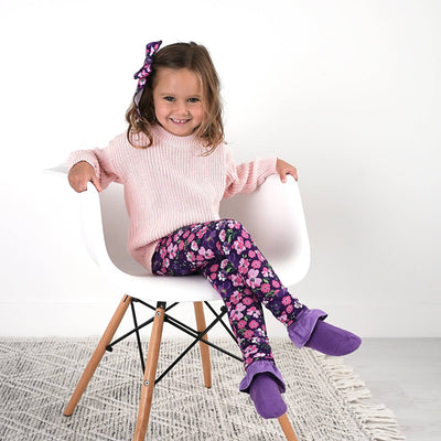 Gigi and Max Ruffle Socks: Purple