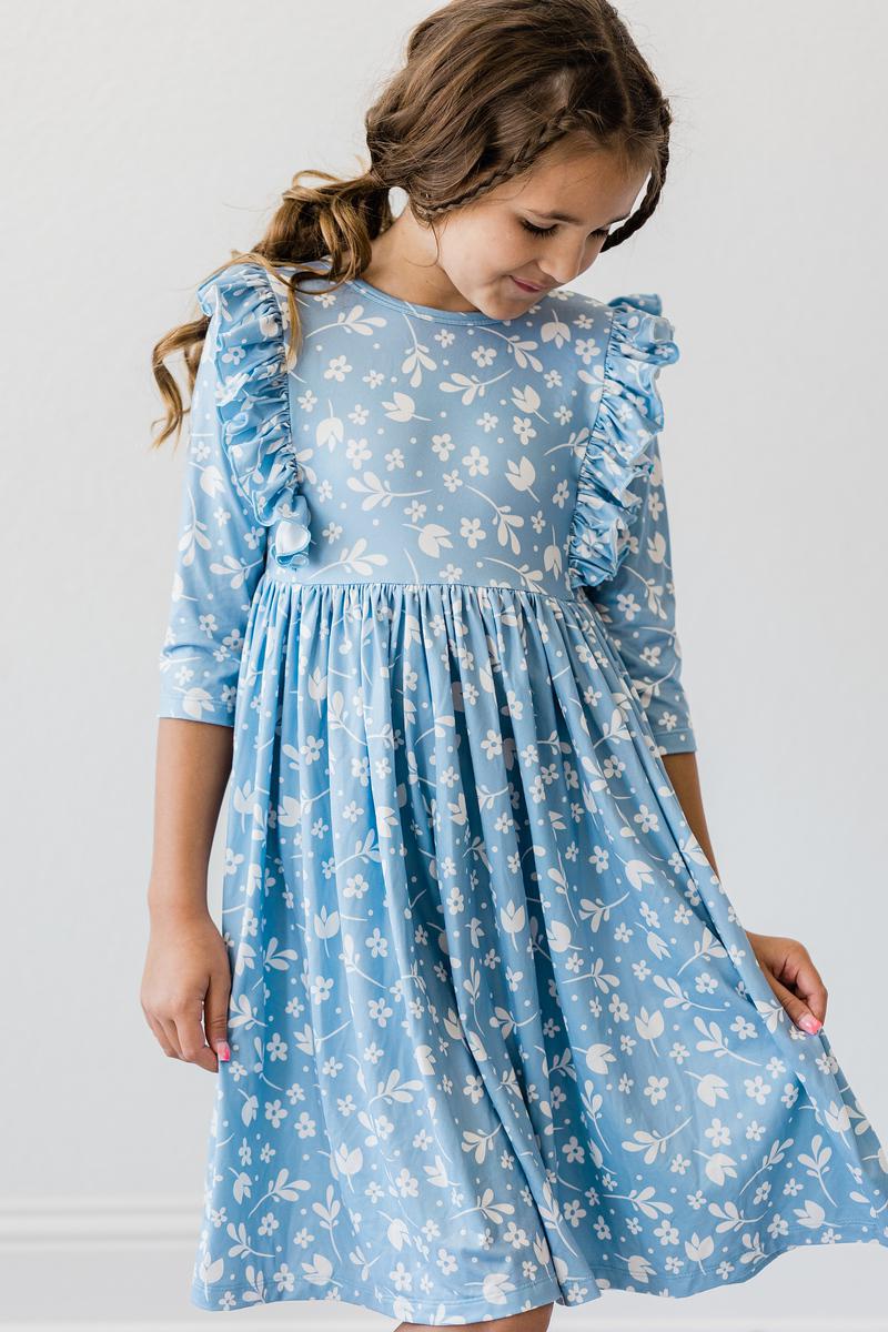 Mila & Rose:  Bluebell 3/4 Ruffle Twirl Dress