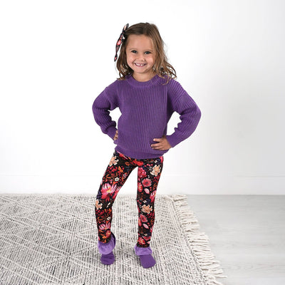 Gigi and Max Sweater: Solid Purple