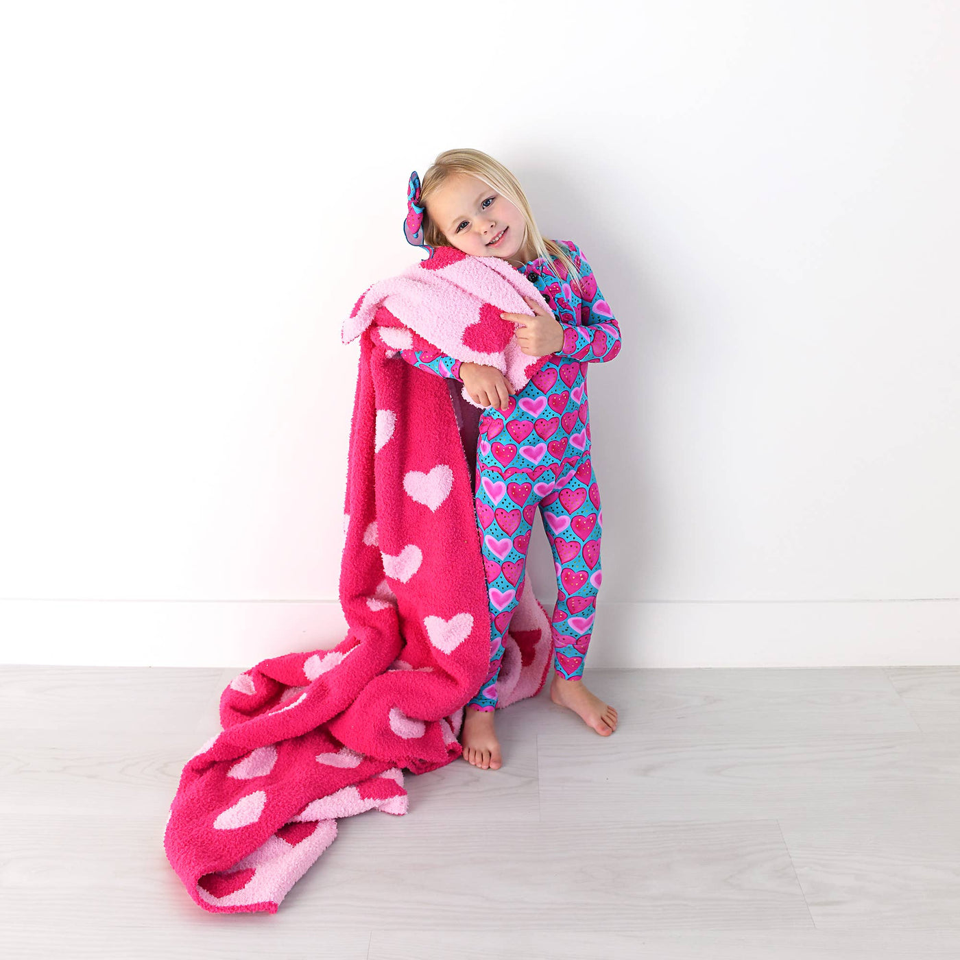 Gigi and Max - Pink Heart Plush Blanket