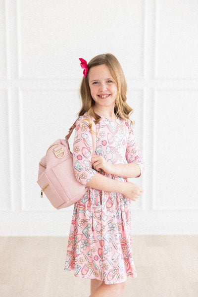 Mila & Rose:  Dream Big Little One Pocket Twirl Dress