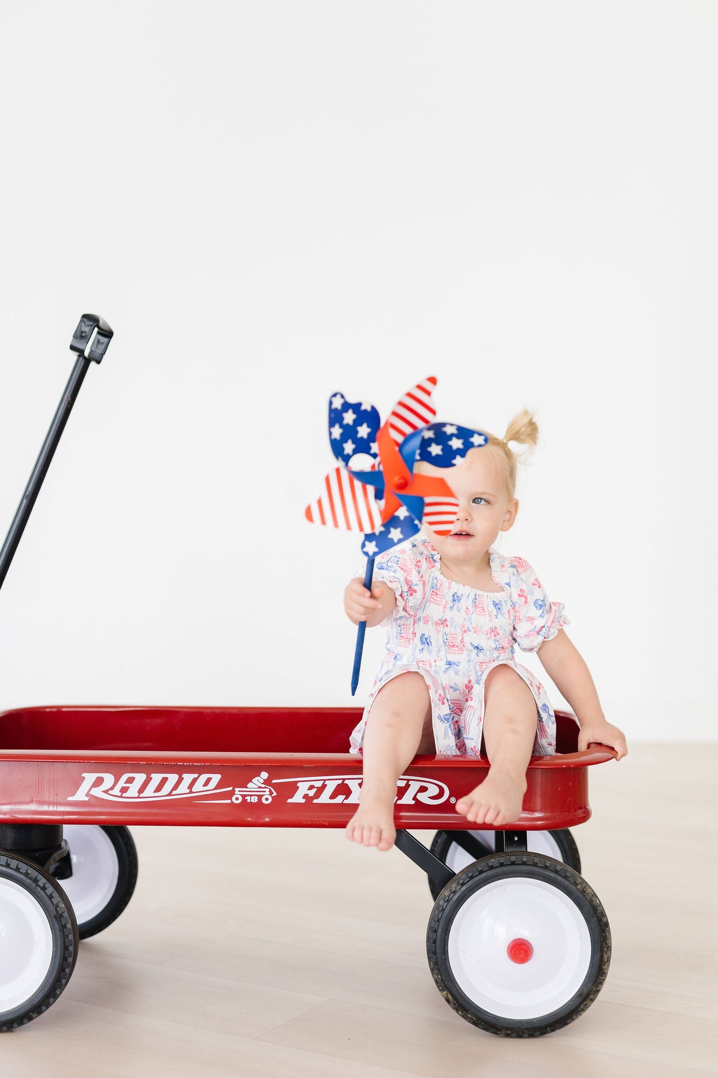 Mila & Rose:  Vintage Flags Smocked Ruffle Dress