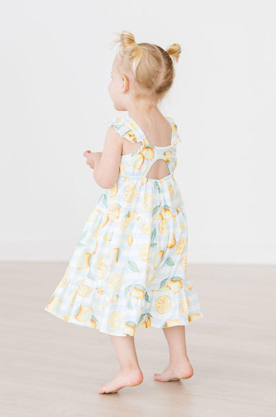 Mila & Rose:  Lovely Lemons Ruffle Maxi Dress