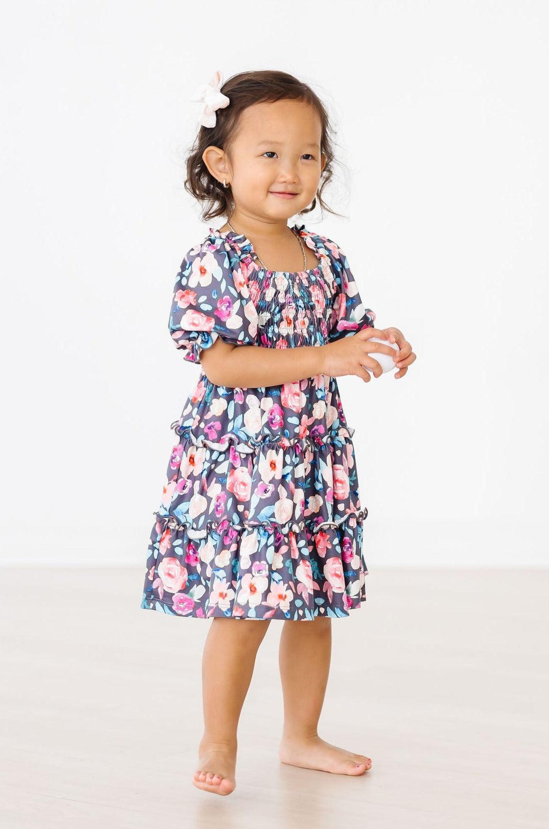 Mila & Rose:  Beauty in Bloom Smocked Ruffle Dress