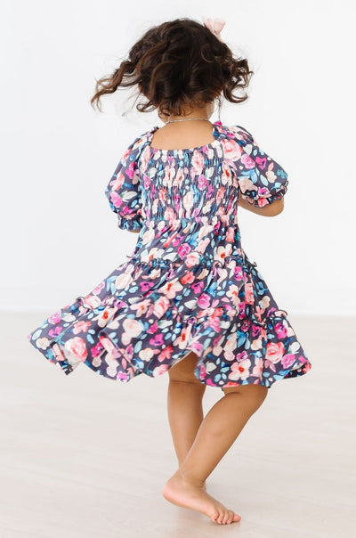 Mila & Rose:  Beauty in Bloom Smocked Ruffle Dress