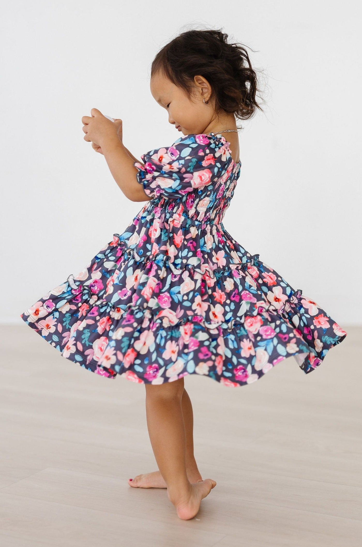 Mila & Rose:  Beauty in Bloom Smocked Ruffle Dress