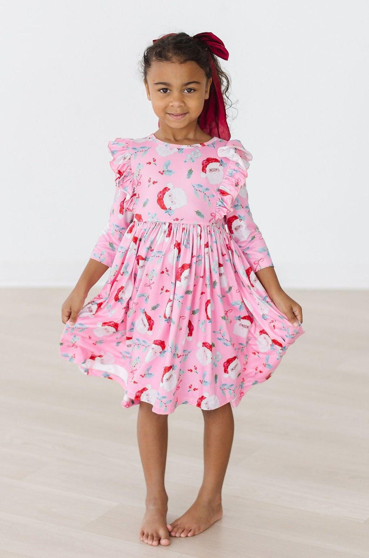 Mila & Rose:  Jolly Old Saint Nick Ruffle Twirl Dress