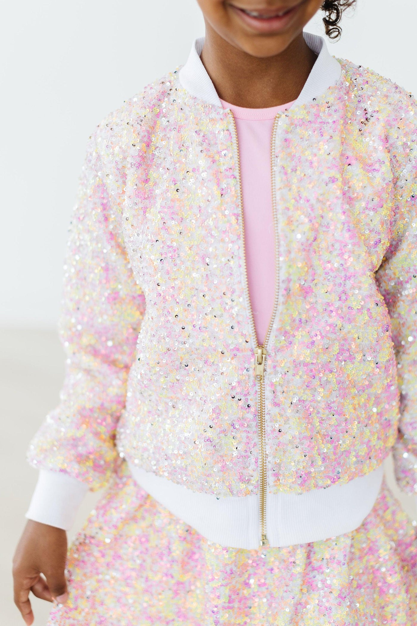 Mila & Rose:  Spring Rainbow Sequin Jacket