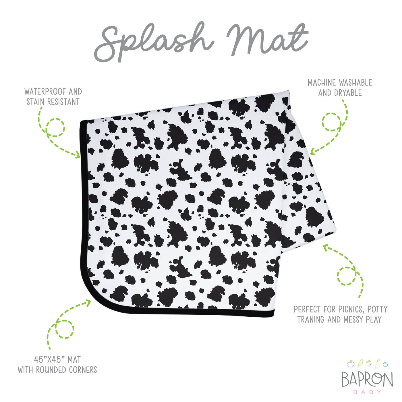 BapronBaby Splash Mat: Cowhide