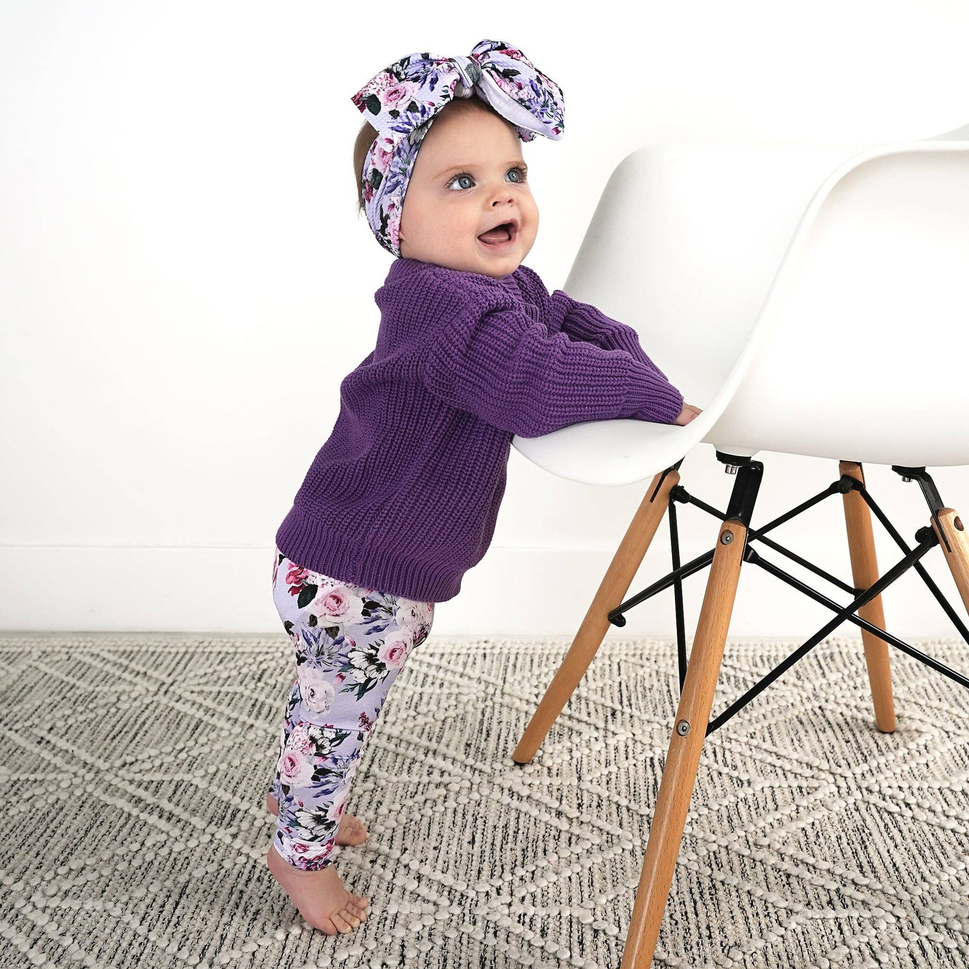 Gigi and Max Sweater: Solid Purple