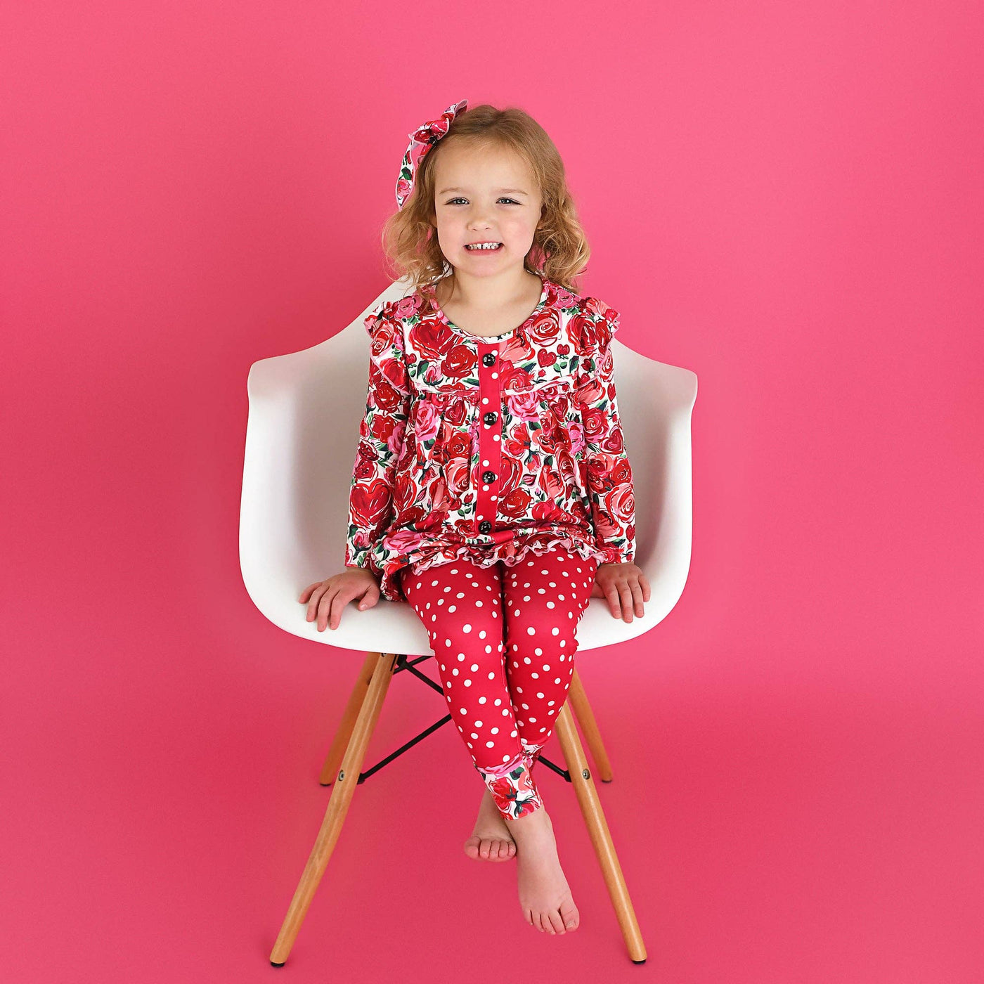 Gigi and Max - Rose Peplum Set Valentines Day