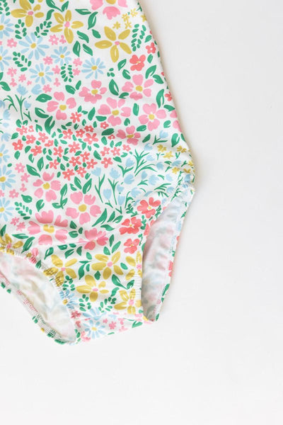 Mila & Rose:  Daffodils S/S Flutter Sleeve Leotard