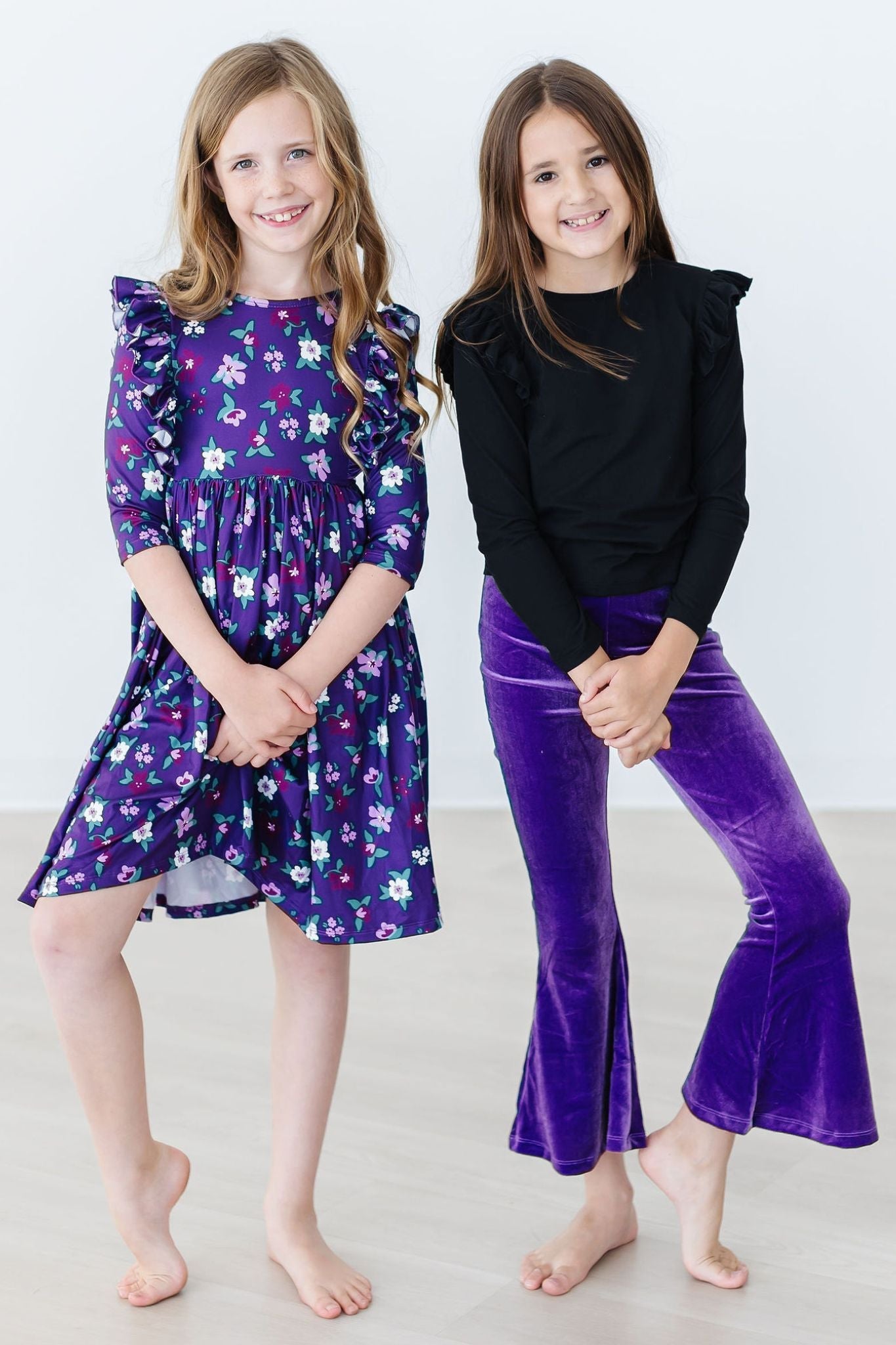 Mila & Rose:  Purple Velvet Bells