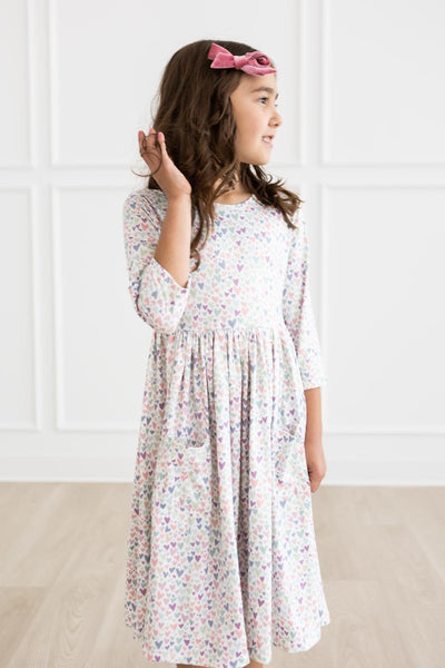 Mila & Rose:  One in a Million 3/4 Sleeve Pocket Twirl Dress