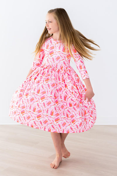 Mila & Rose:  Howdy 3/4 Pocket Twirl Dress