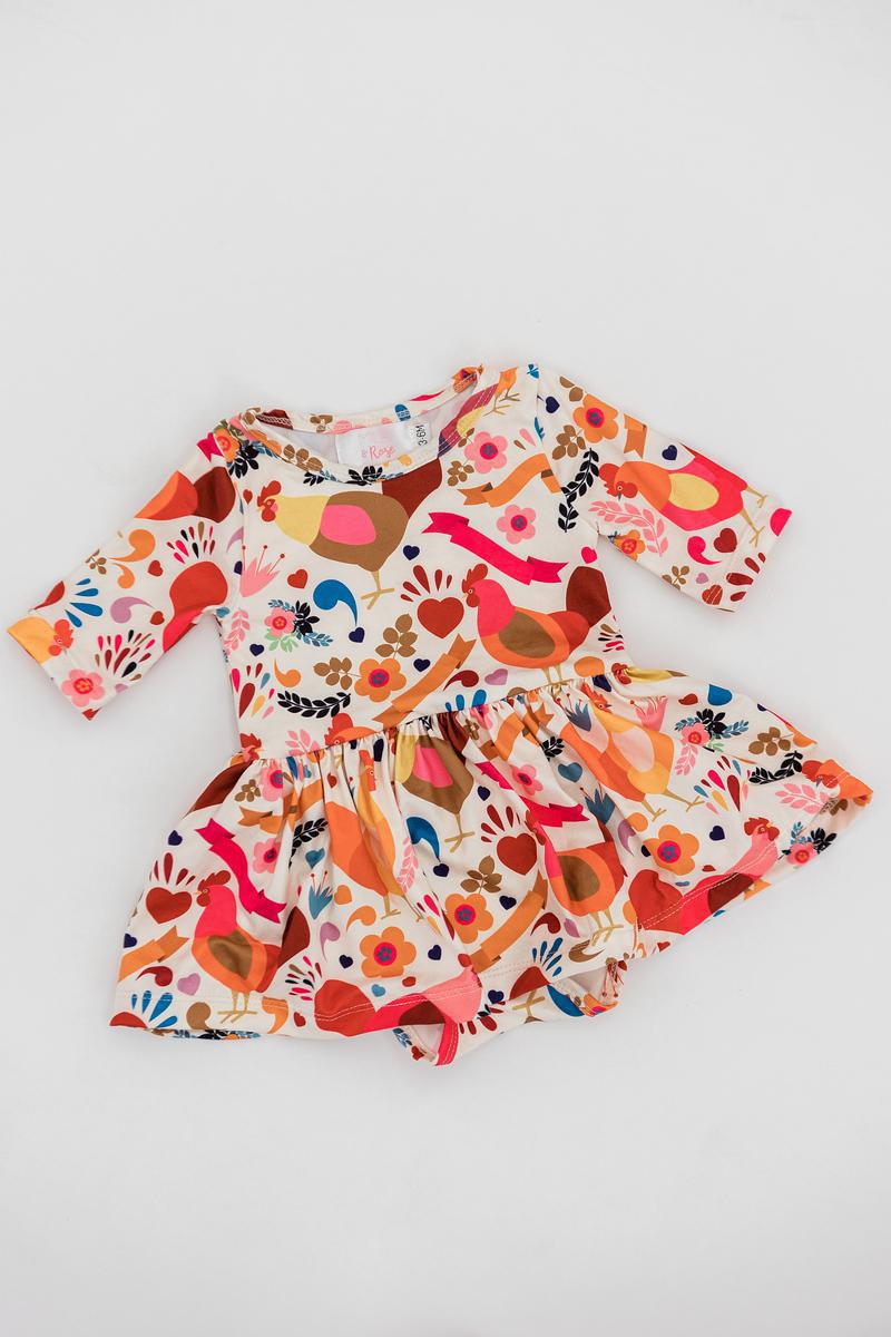 Mila & Rose:  Little Red Hen Twirl Bodysuit