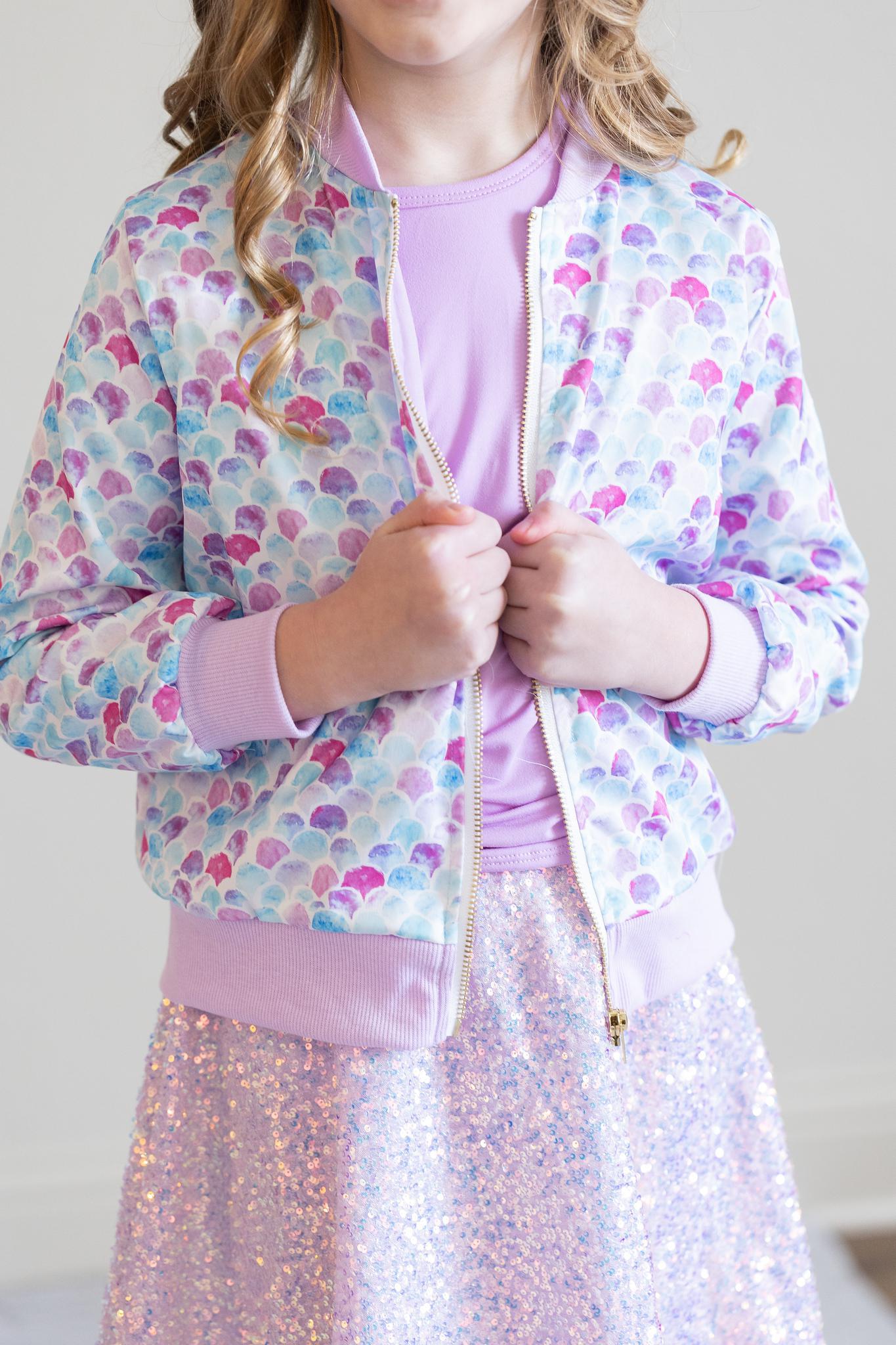 Mila & Rose:  Mermaid Scales Satin Jacket