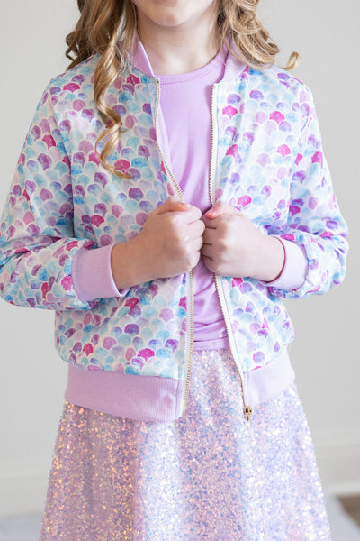 Mila & Rose:  Mermaid Scales Satin Jacket