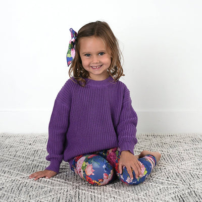 Gigi and Max Sweater: Solid Purple