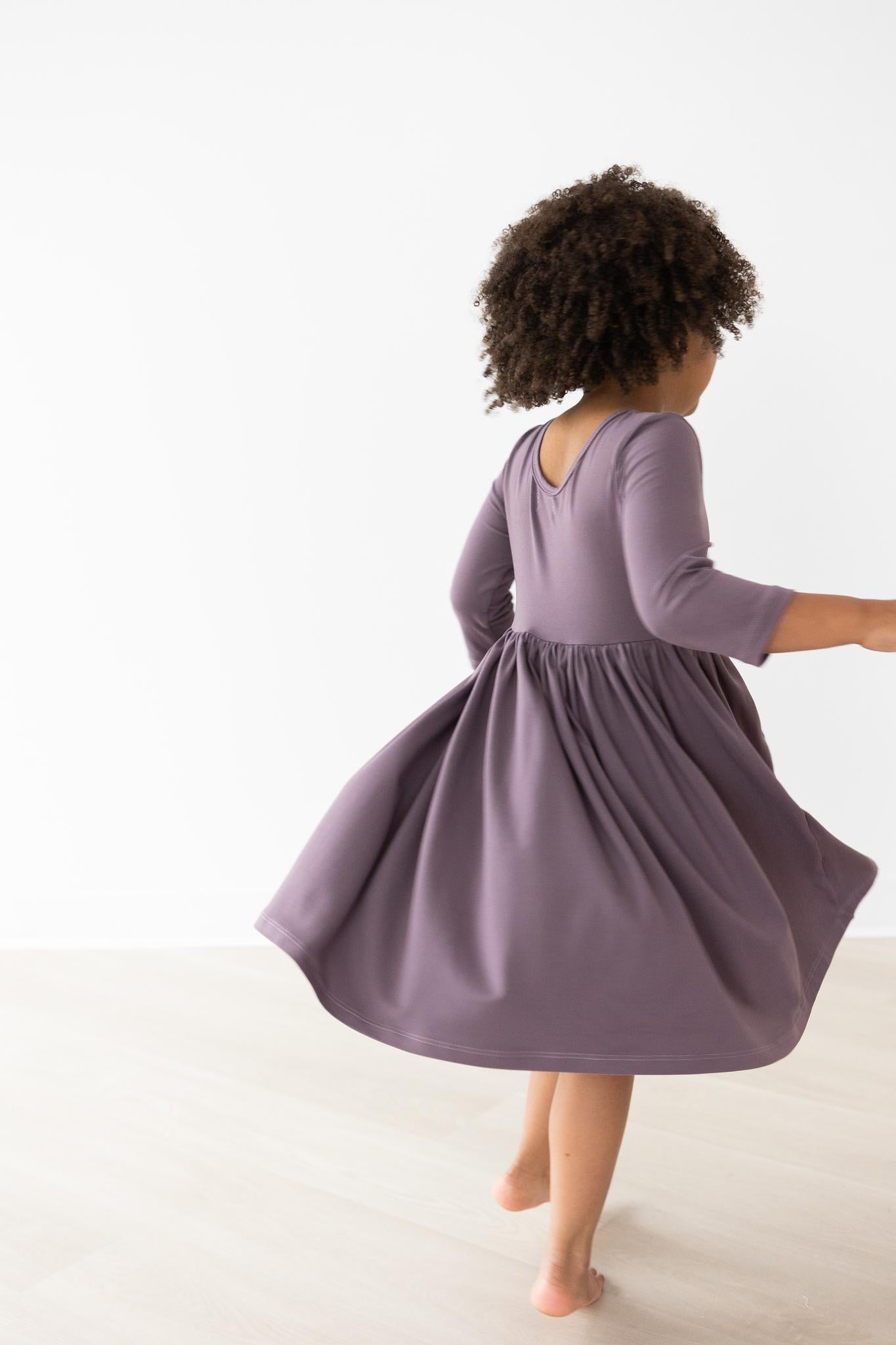 Mila & Rose:  Vintage Violet 3/4 Pocket Twirl Dress