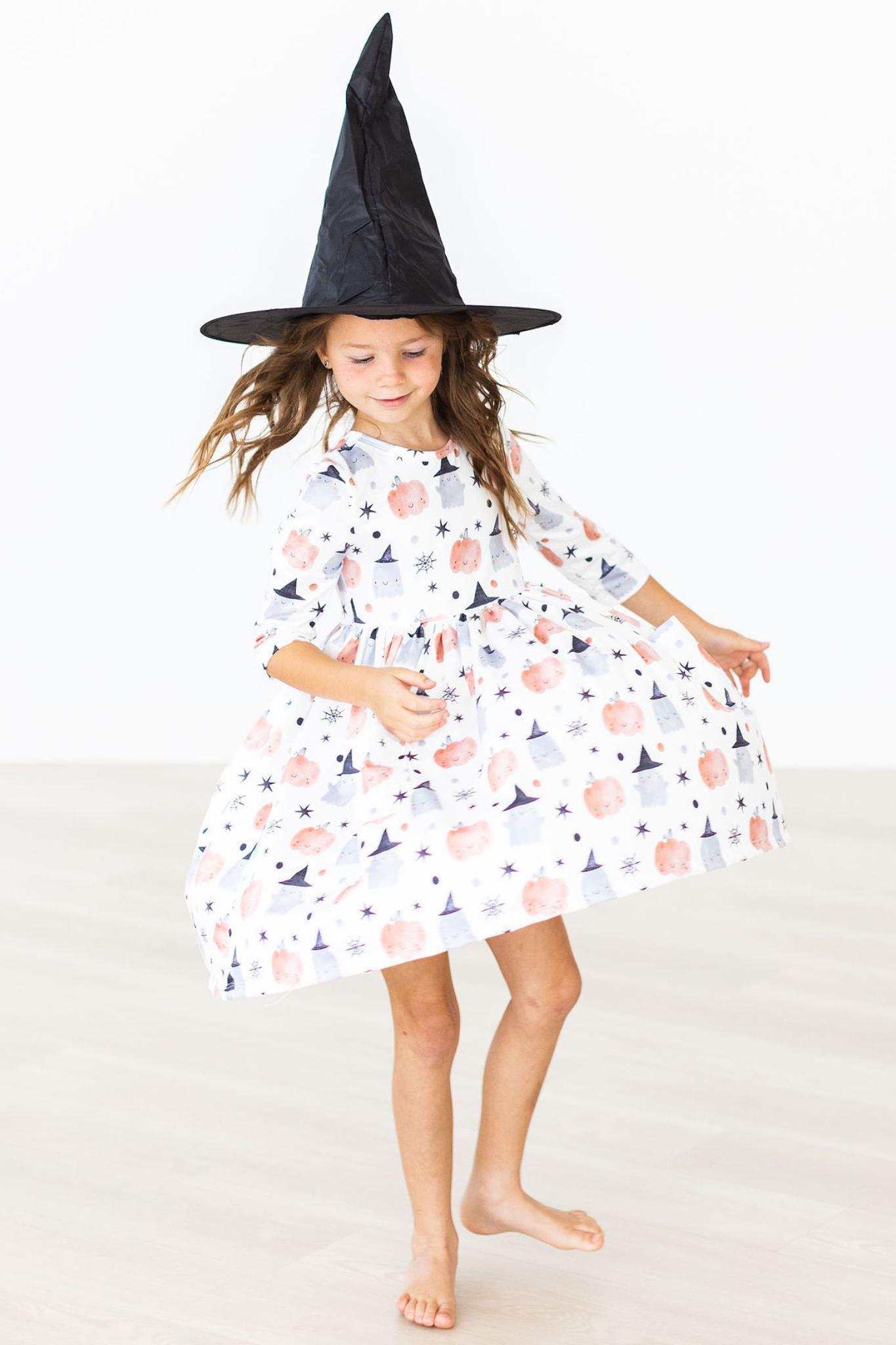 Mila & Rose:  Peek-a-Boo 3/4 Sleeve Pocket Twirl Dress