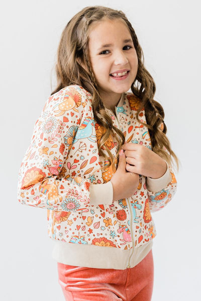 Mila & Rose:  Retro Unicorns Satin Jacket