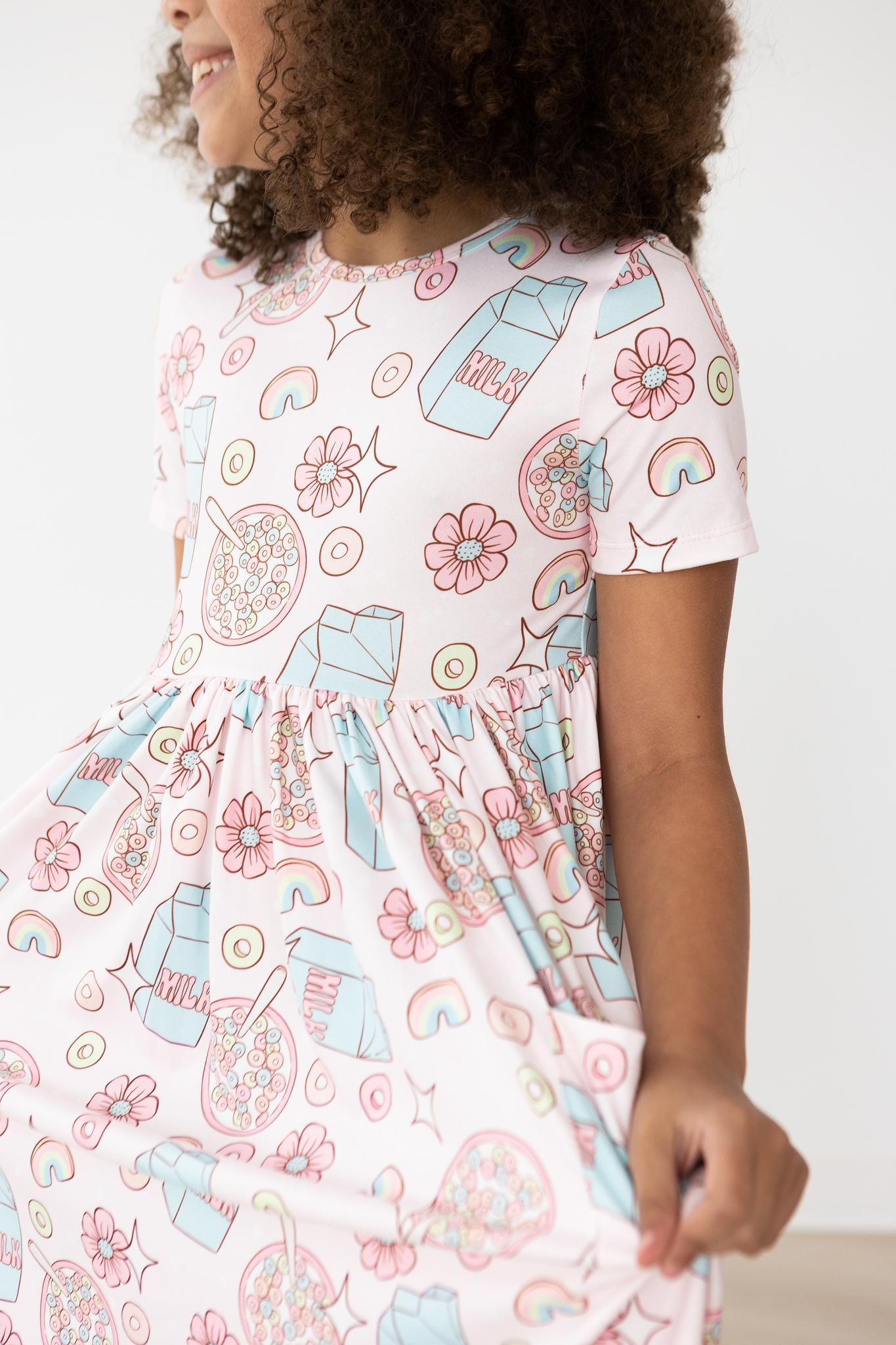 Mila & Rose:  Milk & Cereal S/S Pocket Twirl Dress