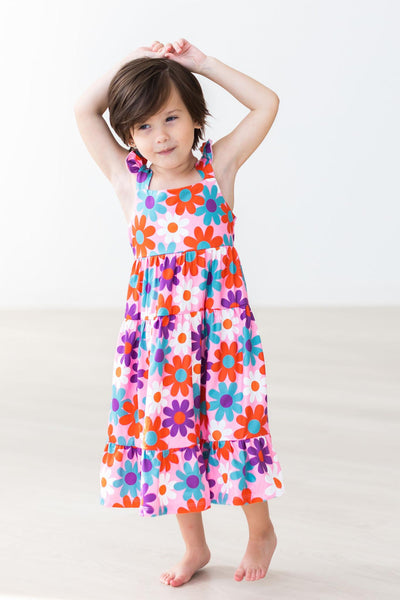 Mila & Rose:  Retro Daydream Ruffle Maxi Dress