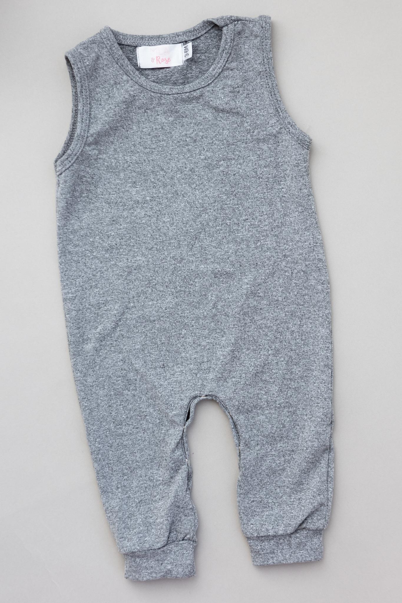 Mila & Rose:  Heather Gray Tank One-Piece Jogger