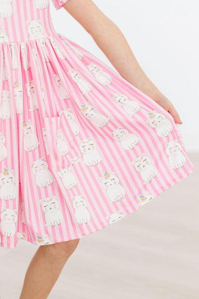 Mila & Rose:  Kittycorn S/S Pocket Twirl Dress