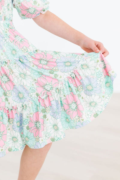 Mila & Rose:  Minty Meadow Smocked Ruffle Dress