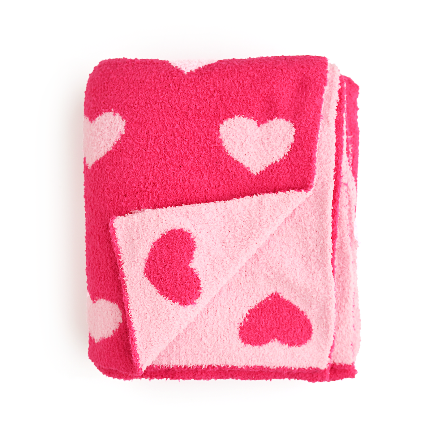 Gigi and Max - Pink Heart Plush Blanket