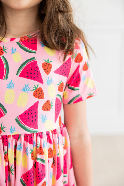 Mila & Rose:  Watermelon Wonder S/S Pocket Twirl Dress