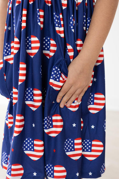 Mila & Rose:  I Heart the USA S/S Pocket Twirl Dress